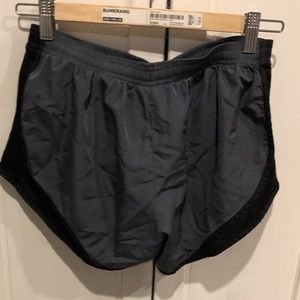 Grey and black shorts